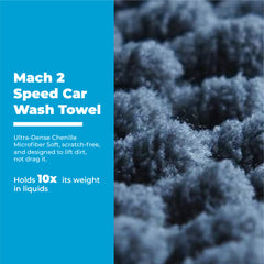 Mach 2 Speed Car Wash Towel – 7x the Size of a Mitt (60 x 30 cm / 2 x 1 ft)